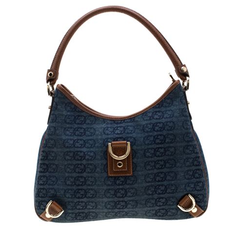 gucci abbey denim handbag